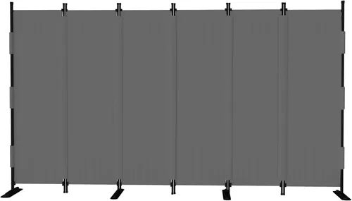 Miniatura 9 de Divisor de habitación, pantalla de privacidad plegable de 4 paneles, separación portátil de 88 pulgadas con 3 pies de metal, divisores de habitación