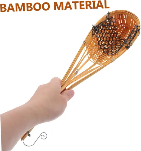 Miniatura 5 de Juego de 3 cestas tejidas colgantes con forma de cono de bambú para almacenamiento de plantas, decoración de jardín