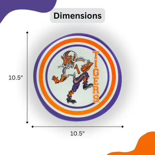 Miniatura 2 de Magnolia Lane NCAA - Juego de 4 platos de melamina de 10.5 pulgadas, perfectos para el día del juego, barbacoas, Acción de Gracias, junto a