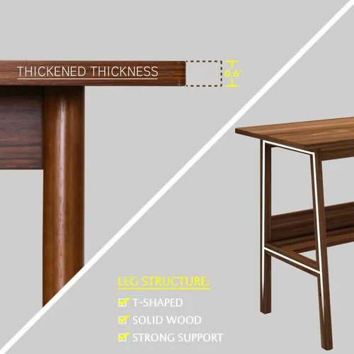 Miniatura 2 de NELYE Escritorio para 2 personas con estantería, mesa de trabajo de madera extra larga de 79 pulgadas, estación de trabajo para computadora