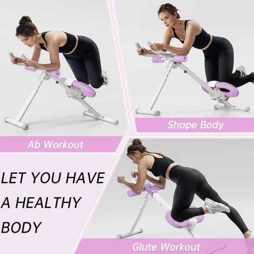 Miniatura 5 de Máquina Abdominal Seanleecore Equipo de Entrenamiento de Abdominales Ajustable para Gimnasio en Casa Equipo de Ejercicio de Abdominales con Monitor