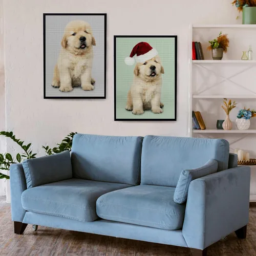 Miniatura 2 de SHININGGIFTDESIGN Kits personalizados de punto de cruz, kit de bordado con foto personalizada, haz tu propia foto, pintura de bricolaje, bordado