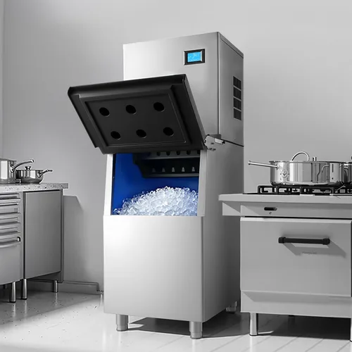 Miniatura 2 de VEVOR Máquina de hacer hielo comercial, máquina de hacer hielo de 360 libras/24 horas con contenedor de almacenamiento grande de 250 libras, máquina