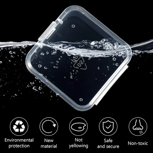 Miniatura 3 de Caja organizadora de plástico transparente de 12 piezas con pestillo de cierre hermético, mini contenedores de almacenamiento pequeños, estuches