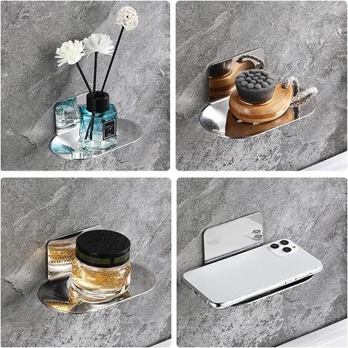 Miniatura 4 de Jabonera adhesiva, jabonera de baño para ducha, acero inoxidable 304 montado en la pared, soporte para jabón para baño, cocina, sin taladrar (negro)