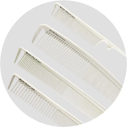 Miniatura 4 de Sam Villa Signature Series - Juego de 8 peines profesionales para cortar y separar el cabello con estuche