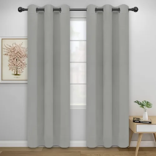 Miniatura 237 de Easy-Going - Cortinas opacas para dormitorio, aislamiento térmico sólido con ojales, cortinas de ventana para reducción de ruido, cortinas