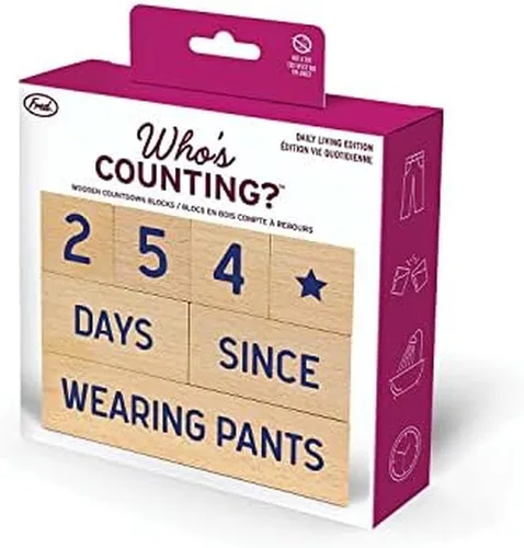 Miniatura 7 de Genuine Fred Who's Counting Bloques de cuenta regresiva de madera, Edición para padres, surtido, 5281072