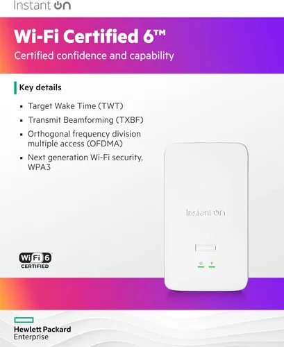 Miniatura 5 de Punto de Acceso HPE Networking Instant On Access Point AP22D 2x2 WiFi 6 Punto de Acceso Inalámbrico para Interiores (Paquete de 3) Habitación