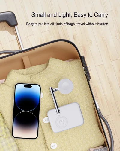 Miniatura 6 de Soporte de carga 2 en 1 para Apple Watch y AirPods, base de carga plegable compatible con Apple Watch Series Ultra/10/9/8/7/6/Se/5/4/3 y Airpods