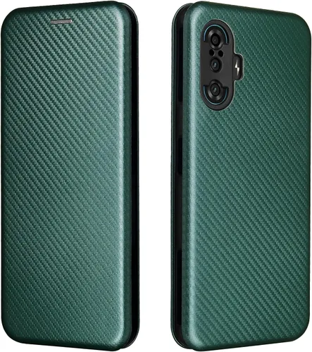 Funda compatible con Xiaomi Redmi K40 Gaming de fibra de carbono con tapa de protección completa, funda de fibra de carbono PU + TPU híbrida a