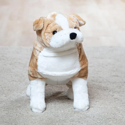 Miniatura 9 de Melissa & Doug Bulldog inglés gigante, animal de peluche realista (casi 2 pies de alto)