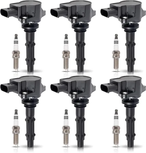 ENA Paquete de 6 bobinas de encendido UF535 y 95983 bujías de iridio 2.5L 3.0L 3.5L V6 compatibles con Mercedes-Benz C230 C280 C300 C350 CLK350 E350