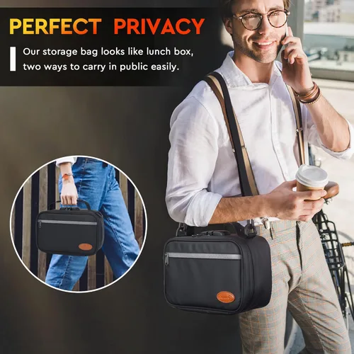 Miniatura 7 de BOYISTARG Bolsa grande a prueba de olores con 8 artículos pequeños, estuche portátil a prueba de olores con cerradura de combinación para el hogar