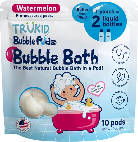Miniatura 22 de TruKid Bubble Podz - Baño de burbujas para niños, niños pequeños y bebés, bomba de baño suave y refrescante sin lágrimas para piel sensible