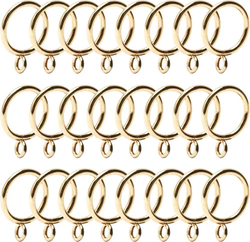 Miniatura 17 de MroMax Anillos de cortina con ojales, anillos de cortina negros de metal de 1-1/2 pulgadas de diámetro interior de 1.496 in de diámetro, anillos