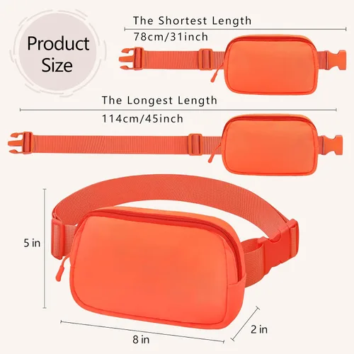 Miniatura 65 de Riñonera cruzada para mujeres y hombres, bolsa para cinturón para senderismo con correa ajustable, riñonera para correr, entrenamiento, deportes