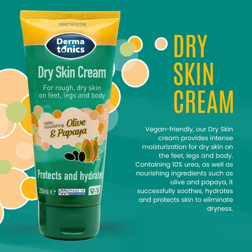 Miniatura 2 de Dermatonics Crema para piel seca para talones, manos y pies agrietados Solución de cuidado intensivo 10% de urea, suaviza la piel callosa, áspera