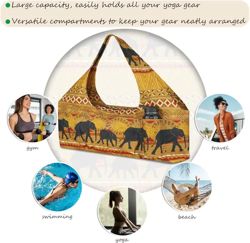 Miniatura 7 de Bolsa grande para esterilla de yoga, bolsas y portabebés se adapta a todo lo que necesitas, bolsa de transporte con correa para esterilla de yoga