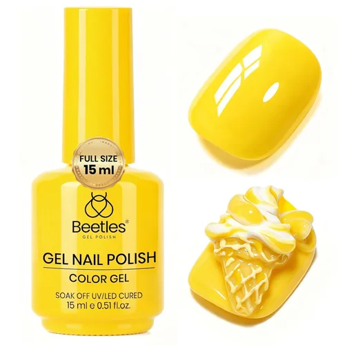 Miniatura 146 de Beetles - Esmalte de uñas de gel verde luminoso que brilla en la oscuridad, esmalte de uñas de gel que se absorbe con lámpara LED UV, arte de uñas