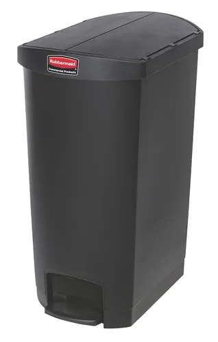 Miniatura 18 de Rubbermaid Commercial Products - Bote de basura Streamline Slim con pedal Papelera de plástico, 4 galones (15 litros), color rojo, con manos