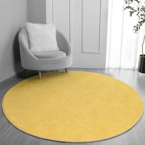 Miniatura 17 de FlyDOIT Alfombras redondas para dormitorio, sala de estar, 4 x 4, color azul marino, súper suaves, cómodas, gruesas de espuma viscoelástica