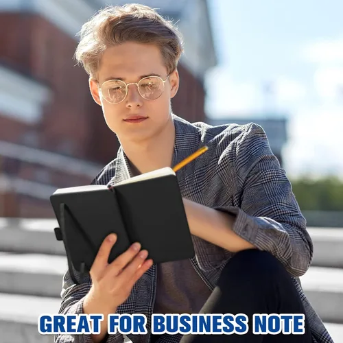 Miniatura 7 de Laumoi Paquete de 20 cuadernos de bolsillo de 3.7 x 5.7 pulgadas, tapa dura, pequeños cuadernos de bolsillo con soporte para bolígrafo, cuaderno
