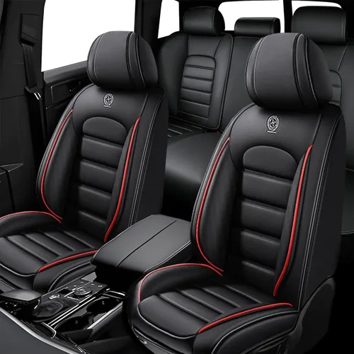 Miniatura 12 de 5 fundas de asiento para Chevy Aveo 2005-2023, fundas de asiento de automóvil de cuero, impermeables, antideslizantes, suaves, cómodas fundas