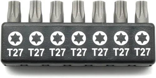 Miniatura 17 de TMAX Juego de puntas de destornillador de cabeza de estrella T6 Torx de 25 piezas, acero S2 de 6 puntos T-6 puntas de inserción de destornillador