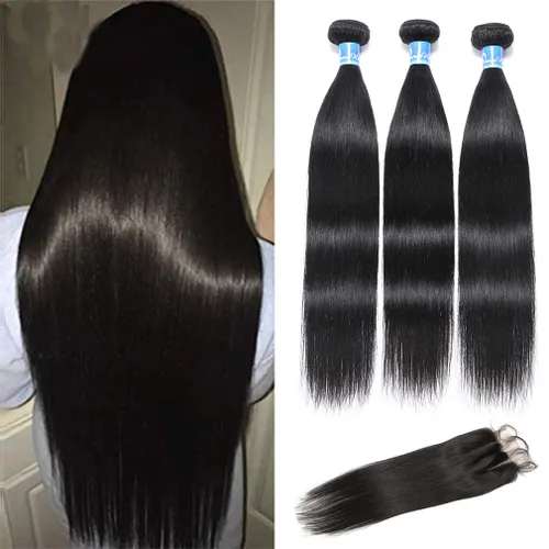 Miniatura 16 de Mechones de cabello 10A Remy peruano, cabello lacio, sedoso, 100 % sin procesar