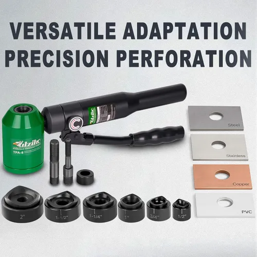 Miniatura 3 de Kit de perforadora hidráulica con destornillador de hoyuelos 1/2 a 2 pulgadas Juego de herramientas con perforadora de agujeros para conductos