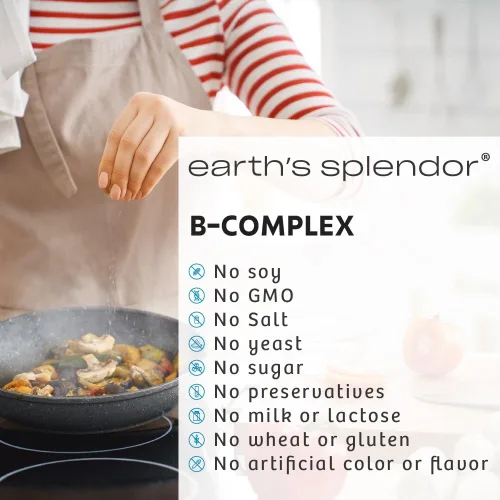 Miniatura 4 de Earth's Splendor Complejo de vitamina B – Apoya la energía, el metabolismo y la función inmune – Fórmula completa de vitamina B para hombres