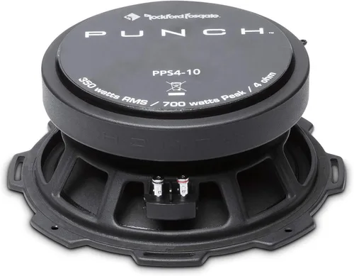 Miniatura 5 de Rockford Fosgate PPS4-10 Punch Pro Single 10" 4-Ohm Altavoz de rango medio de un solo componente 350 vatios RMS / 700 vatios pico - Negro
