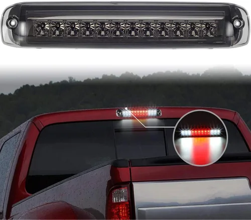 Partsam Luz de Freno de Montaje Alto, Tercera Luz de Freno para Silverado Sierra 1500 2500 HD 3500 de 1999-2006, Carcasa Cromada, Lente Ahumado,