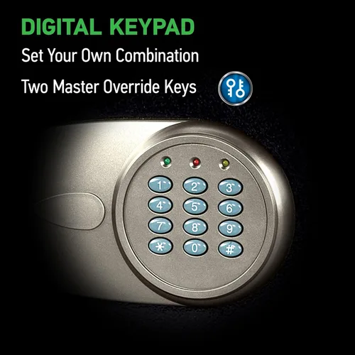 Miniatura 3 de SentrySafe Caja fuerte de estante con cerradura de teclado digital, caja fuerte de acero con forro interior y kit de anclaje para dinero, joyería