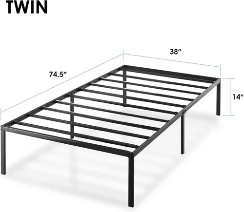 Miniatura 2 de Best Price Mattress - Base de cama metálica de 14 pulgadas, base de colchón con listones de acero de alta resistencia (no requiere somier)