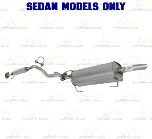 Miniatura 3 de Northeastern Exhaust Kit de sistema de escape de silenciador de tubo de resonador de acero inoxidable compatible con Nissan Versa 2007-2011 1.8L