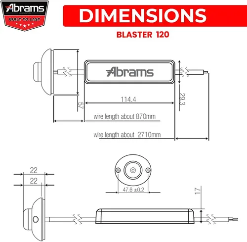 Miniatura 7 de Abrams. Faros escamoteables LED, Blanco/Blanco