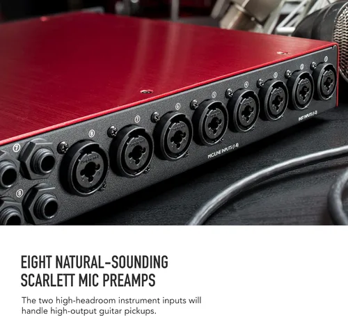 Miniatura 2 de 8 canales de pre ampliación de micrófono Focusrite Scarlett con compresión analógica, 8 entradas / 8 salidas