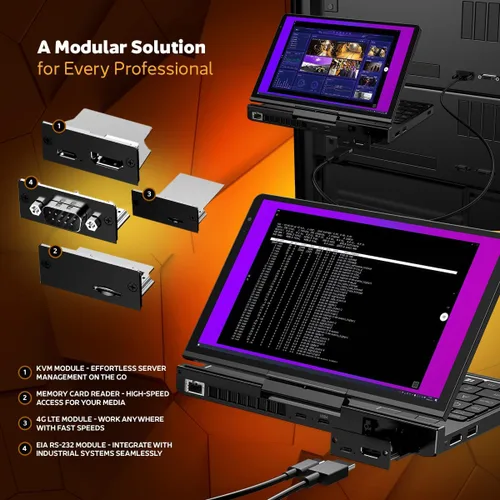 Miniatura 4 de GPD Bolsillo 4: Mini portátil con CPU AMD Ryzen 7 8840U, GPU Radeon 780M, RAM LPDDR5X de 16 GB, SSD PCIe Gen4 de 1 TB, pantalla de 8.8 pulgadas 2.5K