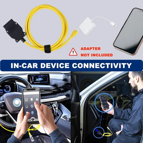 Miniatura 5 de ENET - Cable OBD2 compatible con BMW OBD, ICOM E SYS ISTA, Bootmod3 Bimmercode - Serie F - Cable RJ45 de 6.6 pies (6.6 ft)
