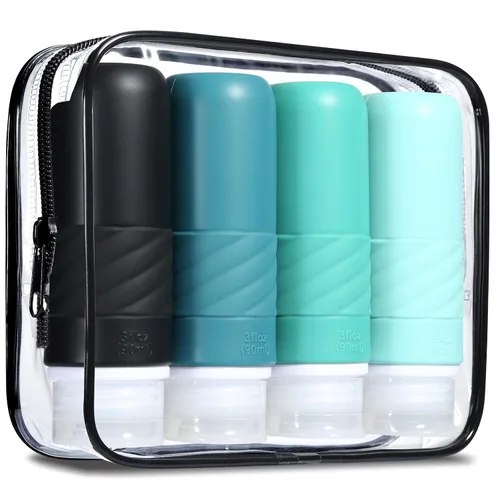 Miniatura 12 de Gemice Botellas de Viaje para Artículos de Aseo Personal, Aprobadas por la TSA, Botellas de Viaje Portátiles de 3oz, Envases de Tamaño de Viaje sin