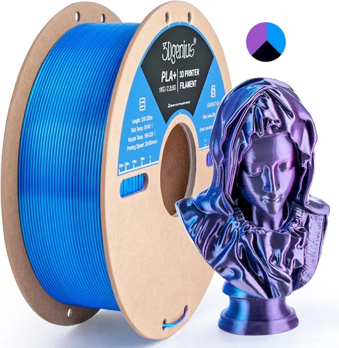 Miniatura 40 de Filamento de seda PLA para impresora 3D Filamento de seda PLA de triple color 1.75mm Filamento para impresión 3D Compatible con la mayoría de Tri