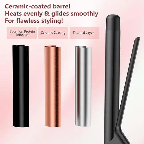 Miniatura 5 de SAOSA Rizador de barril extra largo de 1 pulgada (0.984 in) para cabello largo, varita de turmalina de cerámica con abrazadera, calentamiento rápido