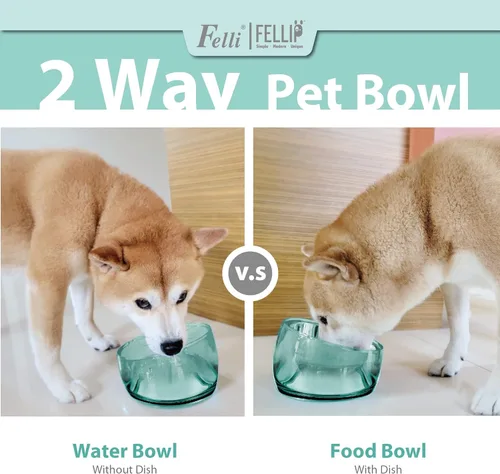 Miniatura 9 de Felli Oblik - Comederos elevados de acero inoxidable para perros pequeños de patas cortas, tazón de comida y agua, recipiente removible apto