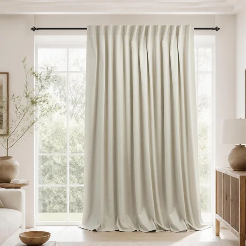 Miniatura 112 de KOUFALL - Cortinas de medio estilo francés de lino para ventana, juego de 2 cortinas cortas de 40 pulgadas de longitud, para privacidad, cortinas