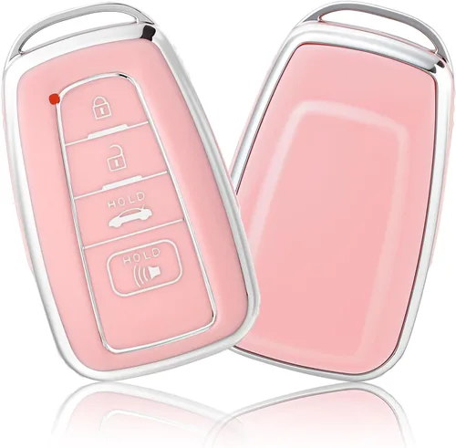 Miniatura 7 de OFFCURVE Funda para llavero Toyota con soporte para llavero compatible con Toyota RAV4 Camry Corolla Avalon C-HR Prius GT86 Highlander 2018-2022
