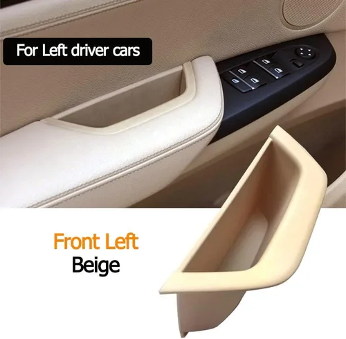 Miniatura 2 de Cubierta de la manija del apoyabrazos delantero izquierdo beige del panel de la manija de la puerta del conductor del reemplazo para BMW X3 X4 F25