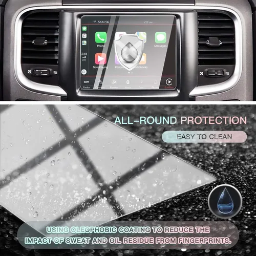 Miniatura 2 de CDEFG Protector de pantalla de automóvil con control central, protector de pantalla táctil para Dodge RAM 1500/2500/3500 Uconnect 2013-2018, vidrio