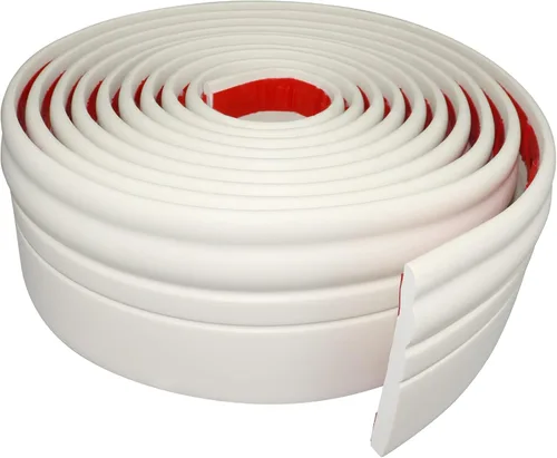 Moldura de Base de Pared Despegar y Pegar Zócalo de Goma Moldura 4" de Ancho Base Cóncava de Vinilo Flexible para Pared (4" de Ancho x 16.4' de